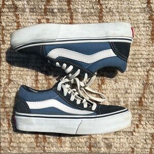 KIDS Blue and White VANS Sneakers